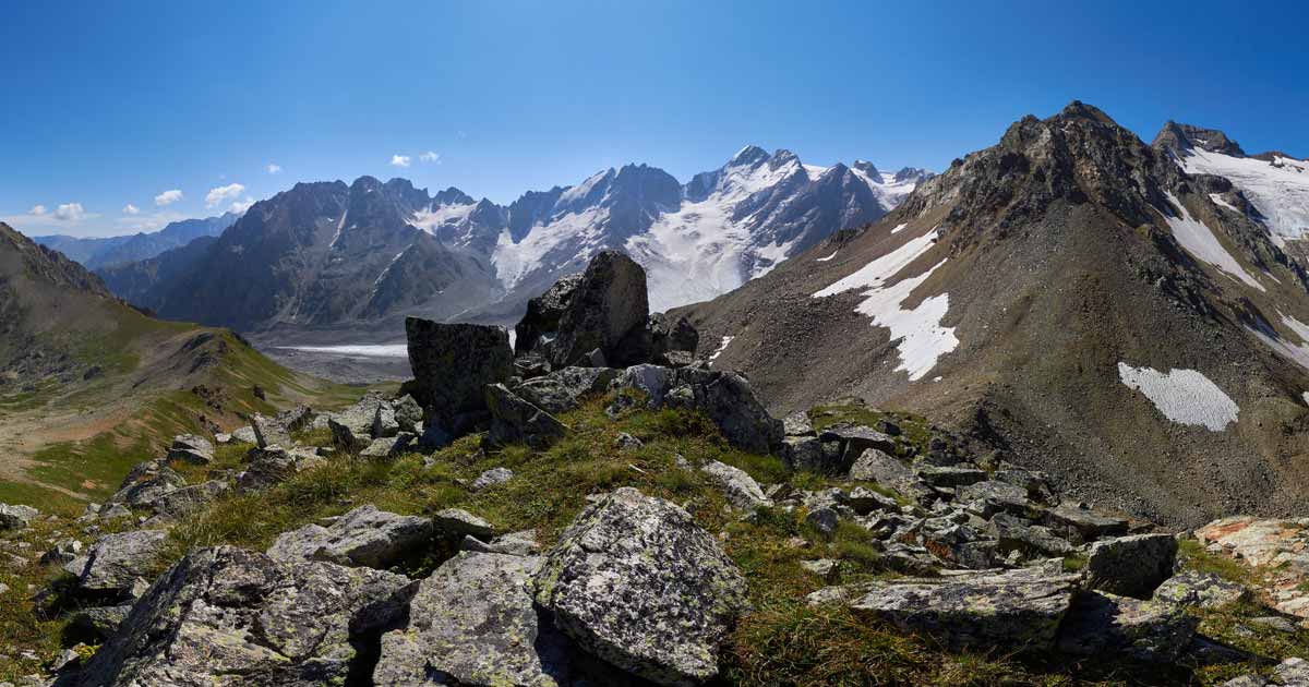 The Chirkh range, summit 3215 m