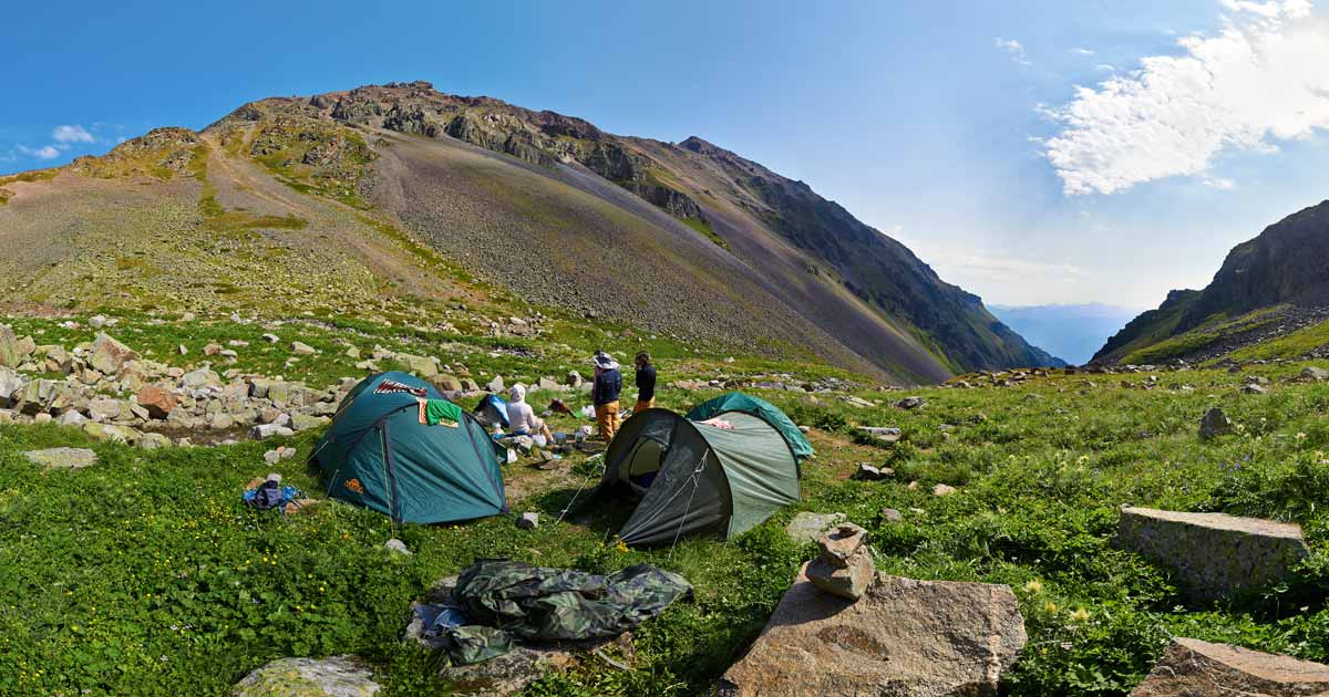 Syltran gorge, tent places